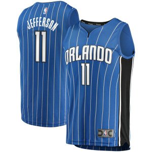 Camiseta Amile Jefferson 11 Orlando Magic Icon Edition Azul Hombre
